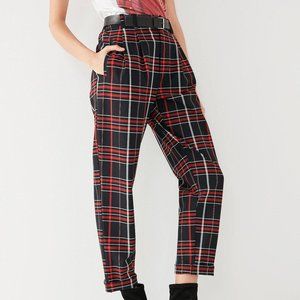 UO Light Before Dark Pleated Plaid Pant